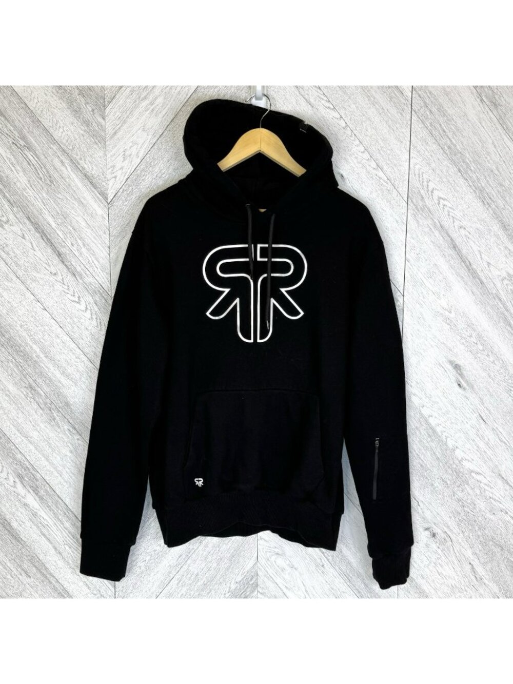 Ruroc Team Hoodie Black White Logo Mens Large Snowboard Motorcycle Pullover